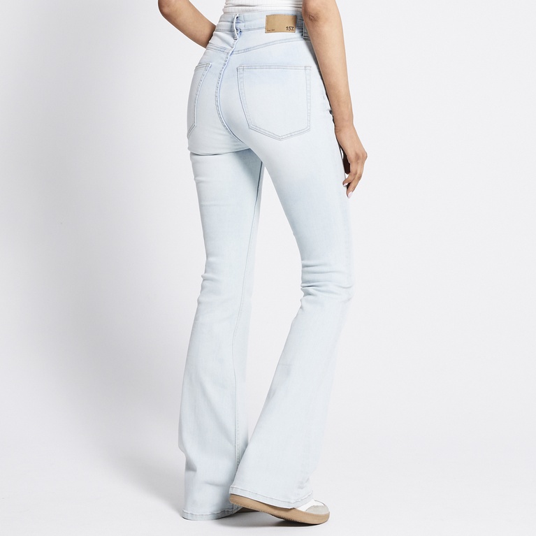 High waist flare jeans "Snake Flare" Wash Lt